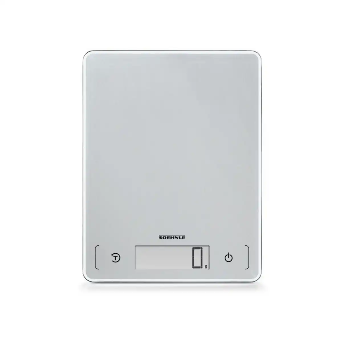 Bild 1 von Soehnle Elektrische Page Comfort 300 Slim, Silber, Kunststoff, Glas, 17x0.99x22 cm, Zuwiegefunktion, digitale Anzeige, exkl. Batterie, Backen, Küchenwaagen