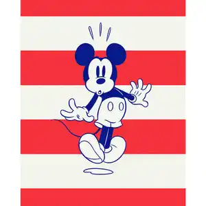 Xora Vliestapete, Blau, Rot, Weiß, Cartoon, 200x250 cm, Fsc, Tapeten & Wandverkleidungen, Vliestapeten