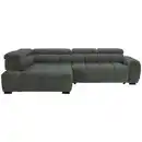 Bild 1 von Welnova Ecksofa, Blau, Braun, Textil, 4-Sitzer, Ottomane links, 297x205 cm, Rücken echt, elektrischer Sitzvorzug, Wohnzimmer, Sofas & Couches, Wohnlandschaften