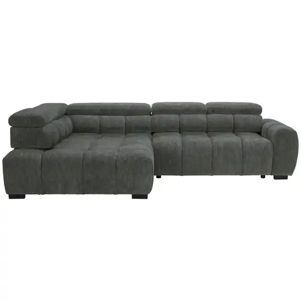Bild 1 von Welnova Ecksofa, Blau, Braun, Textil, 4-Sitzer, Ottomane links, 297x205 cm, Rücken echt, elektrischer Sitzvorzug, Wohnzimmer, Sofas & Couches, Wohnlandschaften