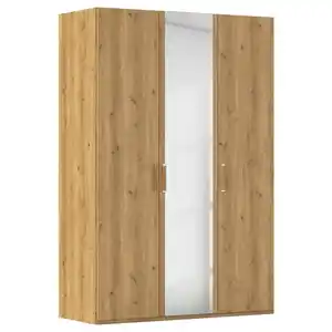 Novel Drehtürenschrank, Eiche, Holzwerkstoff, 4 Fächer, 151x223x60 cm, Blauer Engel, Goldenes M, BQ - Bündnis für Qualität, Made in Germany, Schlafzimmer, Kleiderschränke, Drehtürenschränke