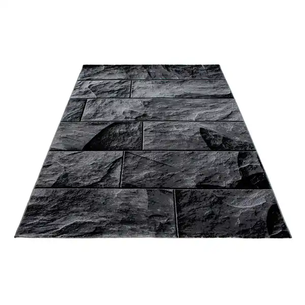 Bild 1 von Webteppich Parma Schwarz ca. 120x170cm, Schwarz