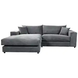 Livetastic Ecksofa Funny S, Dunkelgrau, Textil, 3-Sitzer, Füllung: Polyurethan (PUR),Polyurethan (Pur), Ottomane links, L-Form, 265x180 cm, Made in EU, Wohnzimmer, Sofas & Couches, Wohnlandschaften,