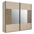 Bild 1 von Rauch Möbel Schwebetürenschrank, Champagner, Eiche dunkel, Metall, 2 Fächer, 226x210x62 cm, Blauer Engel, Goldenes M, Made in Germany, in verschiedenen Größen erhältlich, Schlafzimmer, Kleiders