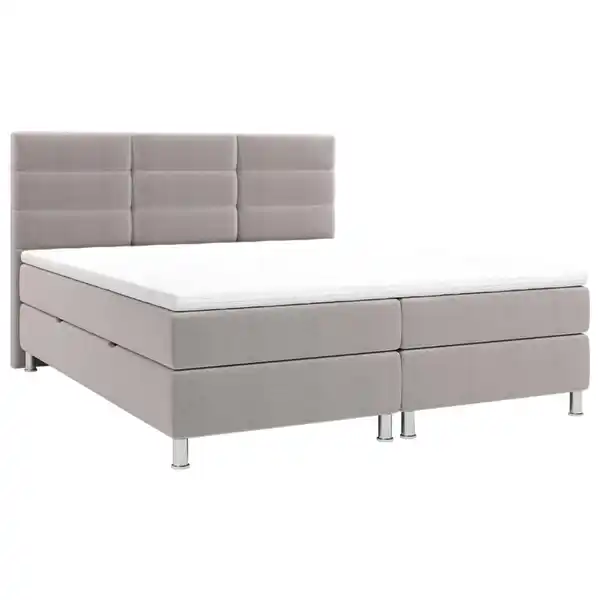 Bild 1 von Carryhome Boxbett, Grau, Textil, H2, 7-Zonen, Höhe ca. 20 cm, 160x200 cm, Topper durchgehend, in verschiedenen Größen erhältlich, Schlafzimmer, Betten, Doppelbetten