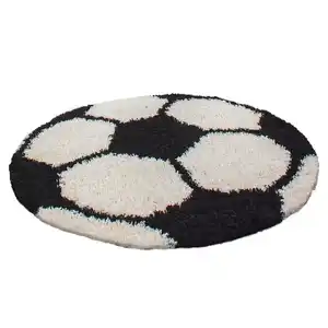 Kinderteppich Fun Schwarz/Weiß Ø ca. 100cm, Schwarz