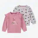 Bild 1 von Baby-Mädchen-Sweatshirt mit hohem Baumwollanteil, 2er-Set