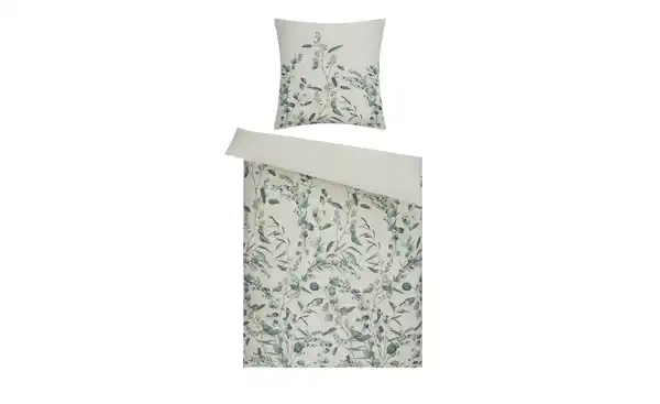 Bild 1 von Como Green Satin Bettwäsche  Eucalyptus ¦ grün ¦ Maße (cm): B: 135 Bettwaren > Bettwäsche-Sets > Ganzjahresbettwäsche - Möbel Kraft