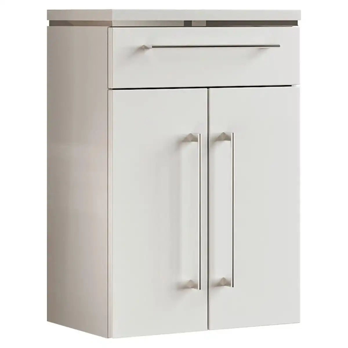 Bild 1 von Novel Midischrank Nv.017, Weiß, Metall, 2 Fächer, 1 Schubladen, 60x84x33 cm, Goldenes M, Made in Germany, Typenauswahl, hängend, Badezimmer, Badezimmerschränke, Midischränke