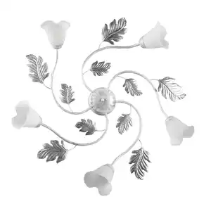 Deckenleuchte Marilena Weiß/Silber max. 6 Watt Deckenlampe, Silberfarben, Weiß