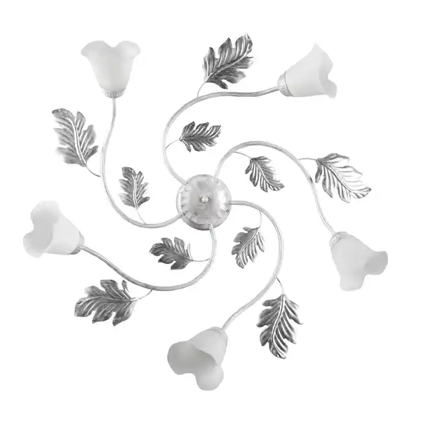 Bild 1 von Deckenleuchte Marilena Weiß/Silber max. 6 Watt Deckenlampe, Silberfarben, Weiß