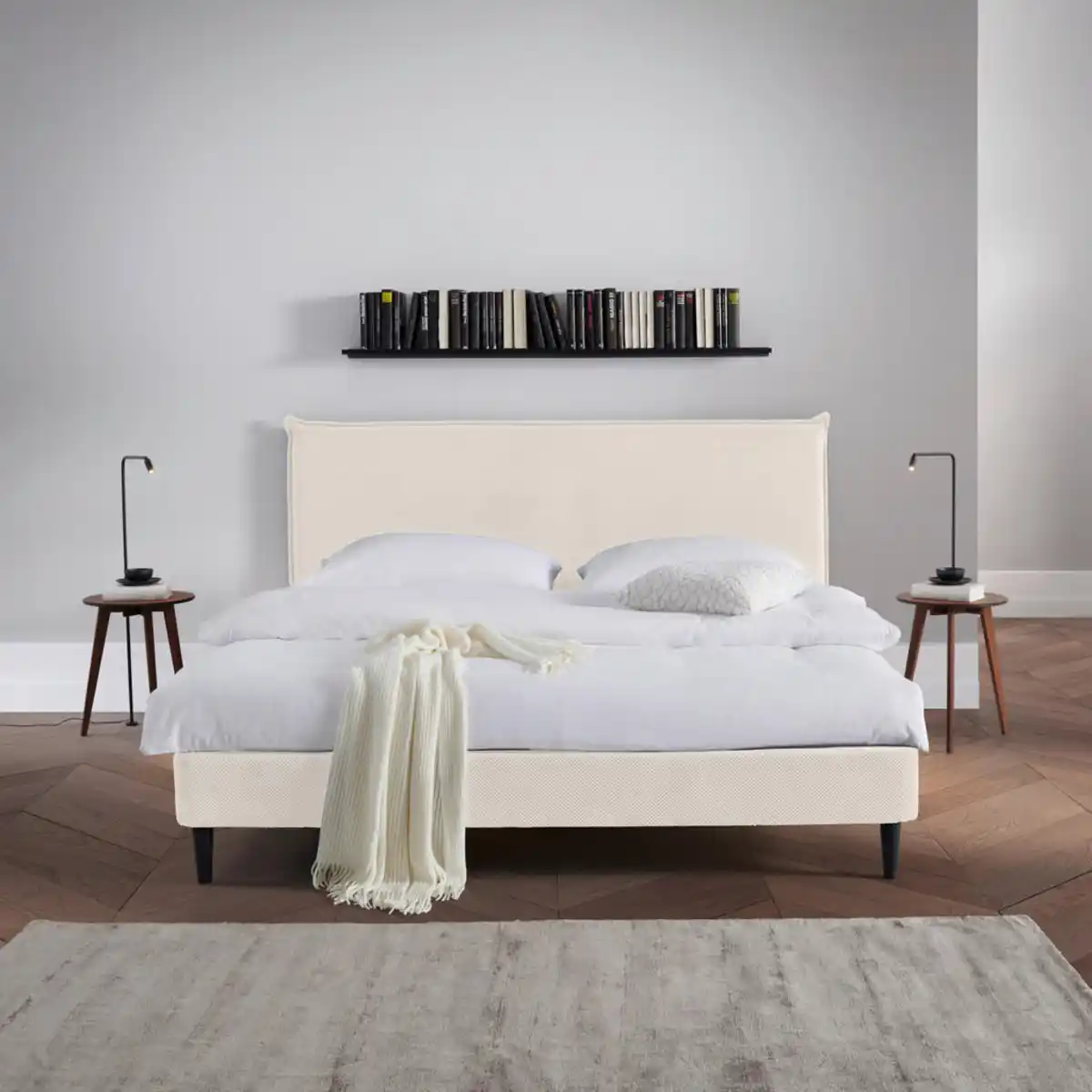 Bild 1 von Livetastic Polsterbett, Creme, Holz, Kiefer, vollmassiv,vollmassiv, Sperrholz, 180x200 cm, Bsci, Schlafzimmer, Betten, Polsterbetten