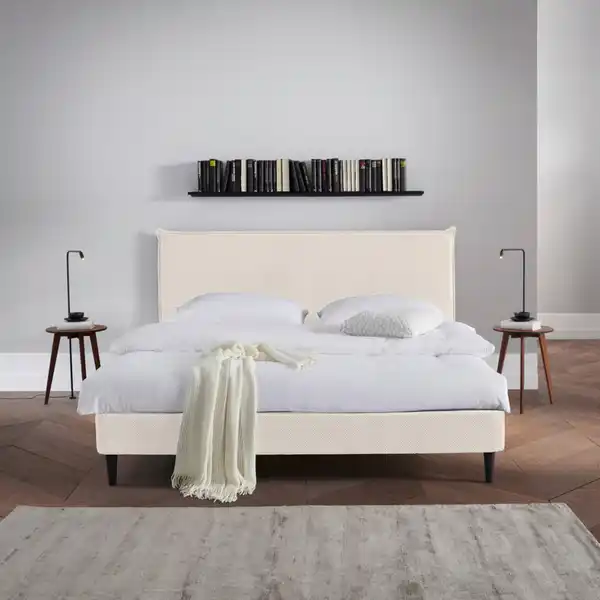 Bild 1 von Livetastic Polsterbett, Creme, Holz, Kiefer, vollmassiv,vollmassiv, Sperrholz, 180x200 cm, Bsci, Schlafzimmer, Betten, Polsterbetten