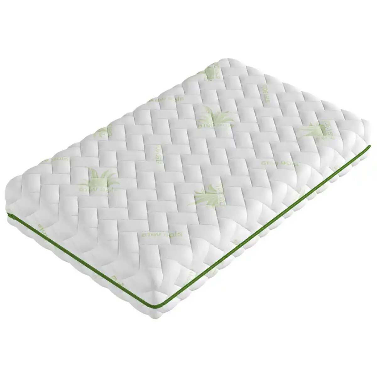 Bild 1 von P & B Wendematratze Aloe Soft, Grün, Weiß, Textil, H2 + H3, 100x200 cm, Made in EU, Über- und Sondergrößen erhältlich, Bezug abnehmbar/waschbar, wendbar, Massagewirkung, Härtegradauswahl für