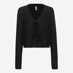 Damen-Strickjacke mit Bindebändern
