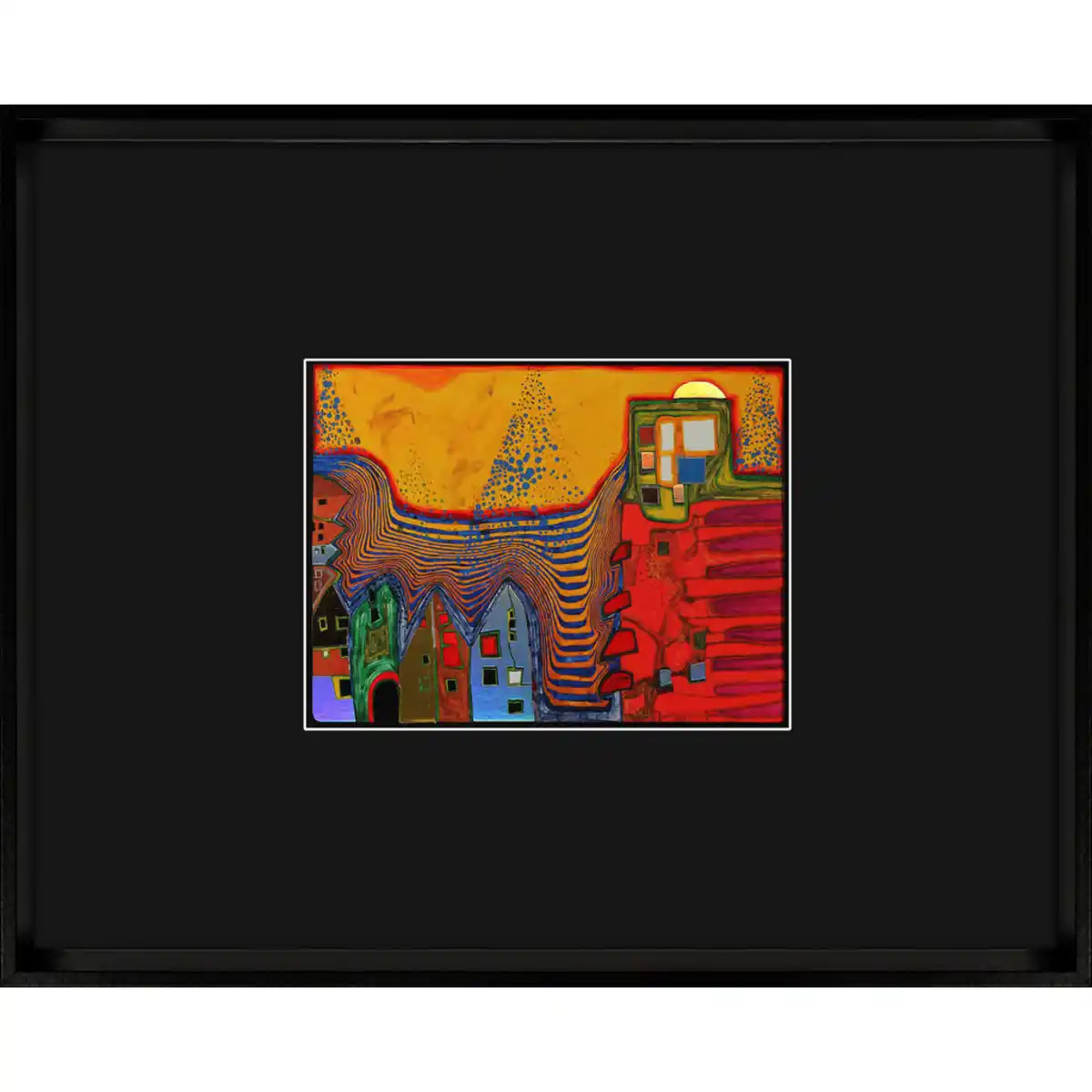 Bild 1 von Kunstdruck, Mehrfarbig, Schwarz, Holz, Papier, Pappel, rechteckig, 31.3x25x4 cm, FSC Mix, Fotografie, gerahmt, Bilder und Zubehör, Wandbilder, Kunstdrucke