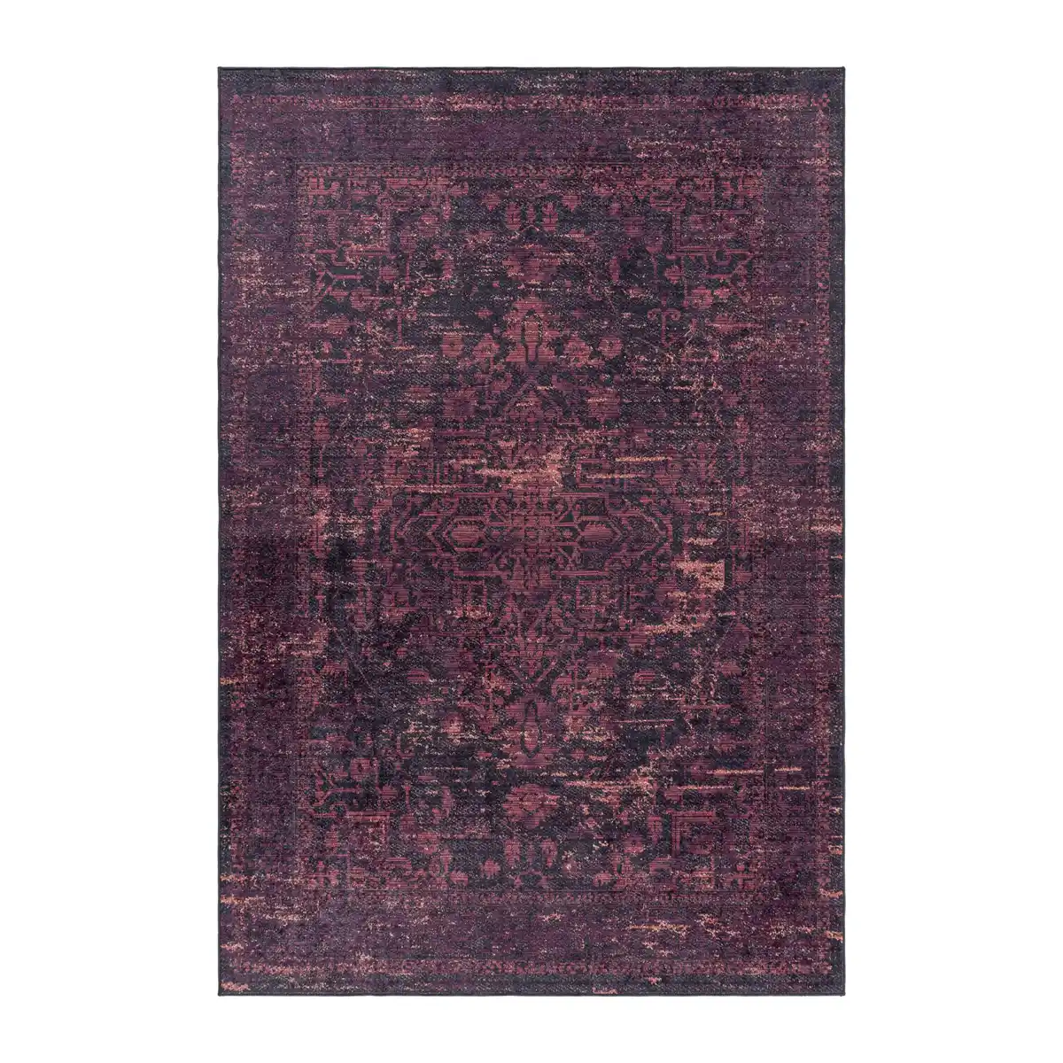 Bild 1 von Flachwebeteppich Fiesta Rot/Schwarz ca. 120x170cm, Rot, Schwarz