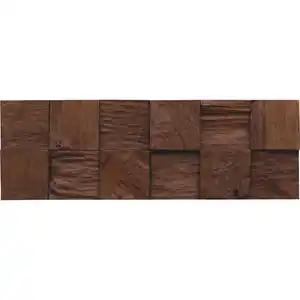 Wandverkleidung Teak Classic Cube, Dunkelbraun, Holz, Teakholz, Holz, 18.4x2x55.2 cm, Küchen, Küchenausstattung, Küchenrückwände