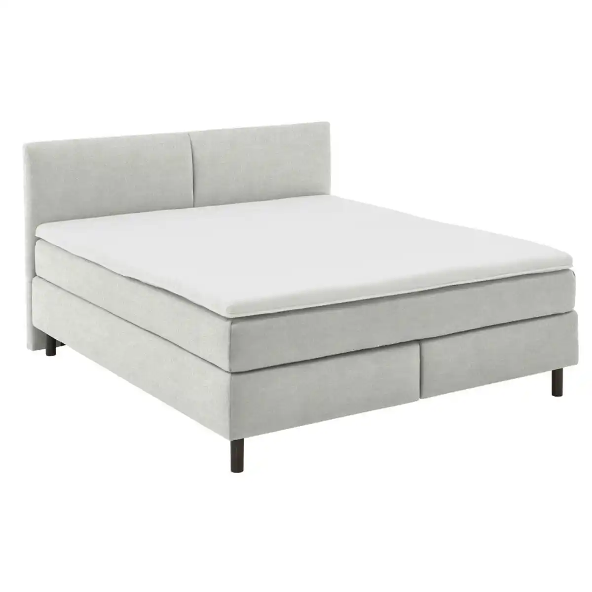 Bild 1 von Beldomo - Sleep Boxspringbett, Beige, Textil, H3, 5-Zonen, Höhe ca. 18 cm, 200x200 cm, Goldenes M, Made in EU, gepolstertes Kopfteil, Federkernmatratze, Topper durchgehend, in verschiedenen Größen
