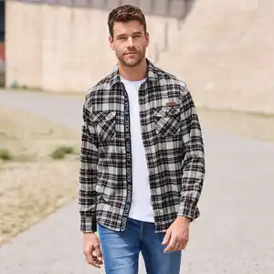 Herren-Flanell-Hemd mit Karo-Muster
