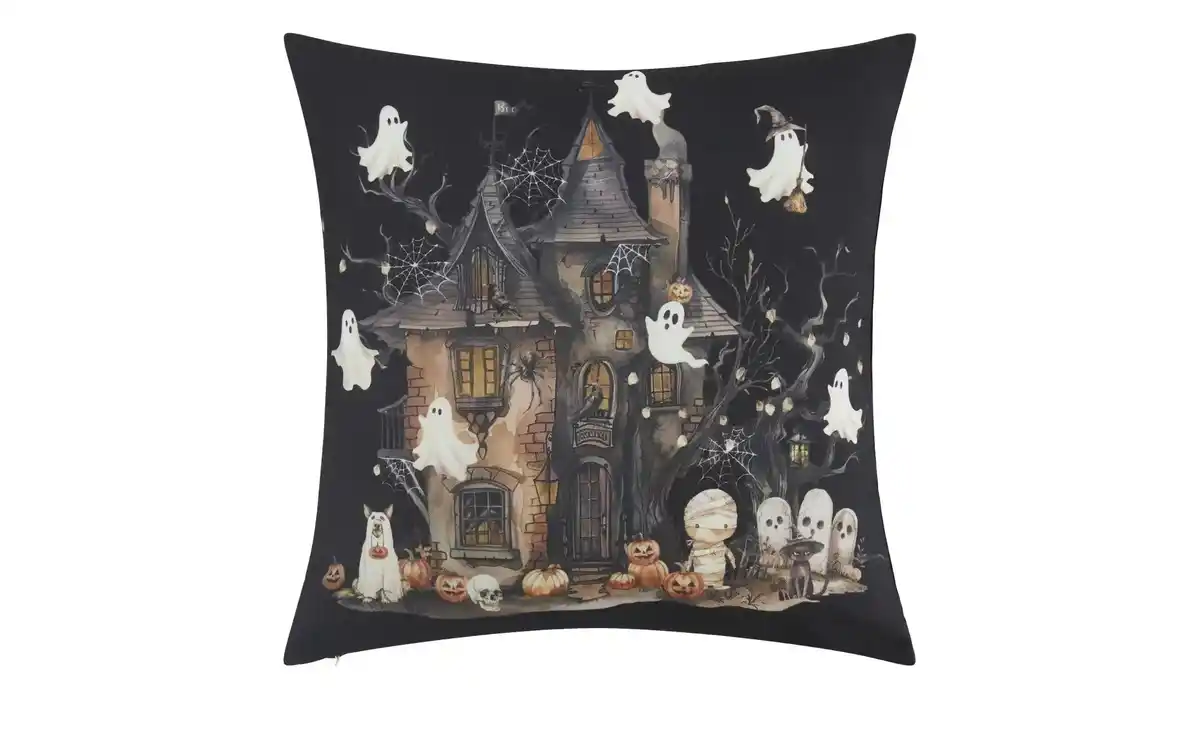 Bild 1 von Kissen  Geisterhaus ¦ schwarz ¦ Maße (cm): B: 45 Heimtextilien > Kissen > Dekokissen - Möbel Kraft