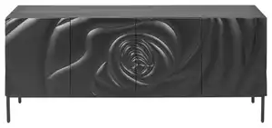 Sideboard Black Rose Schwarz, Schwarz