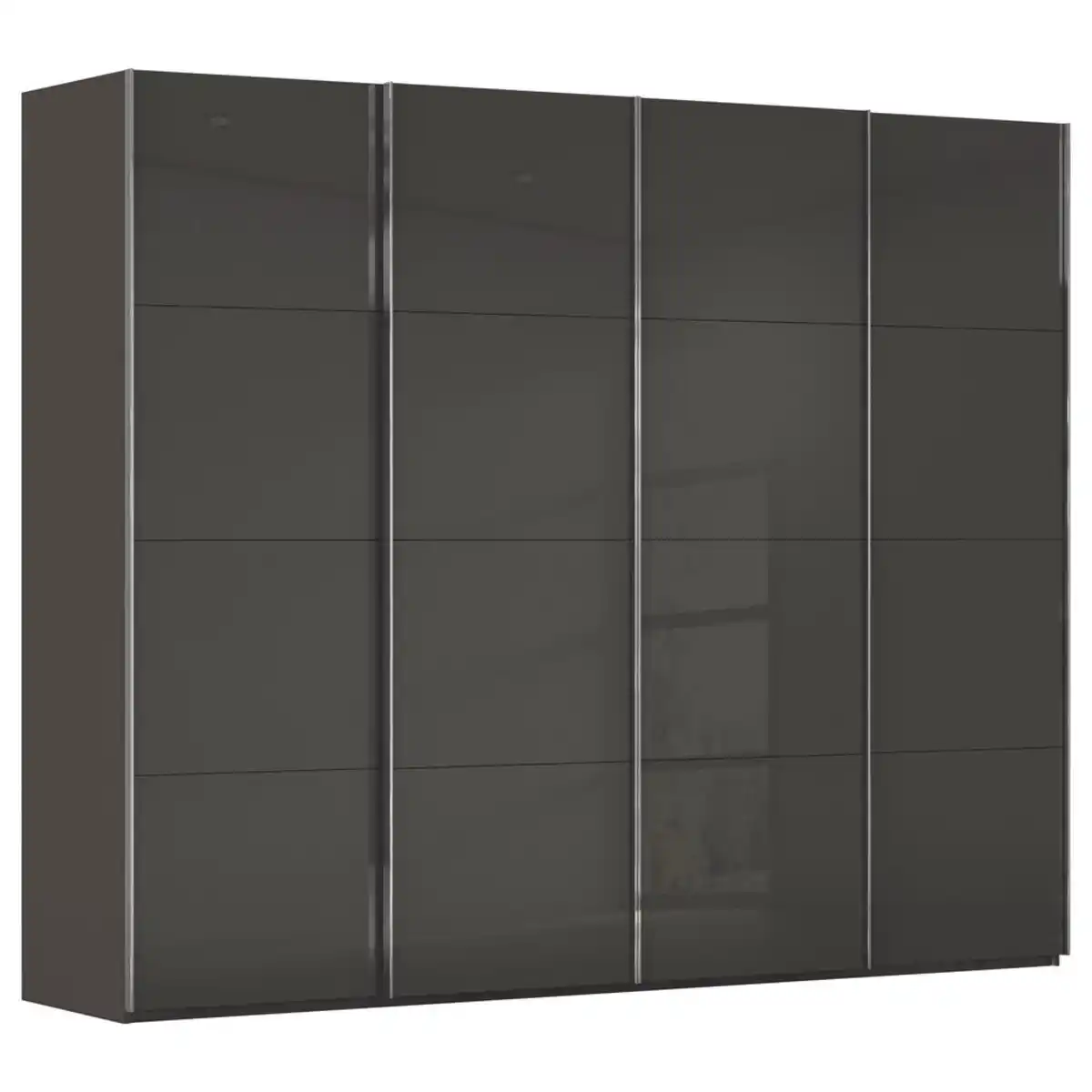 Bild 1 von Novel Schwebetürenschrank Saligo, Graphit, Schwarz, Metall, 8 Fächer, 271x235x68 cm, Made in Germany, Beimöbel erhältlich, in verschiedenen Holzdekoren erhältlich, Schlafzimmer, Kleiderschränke