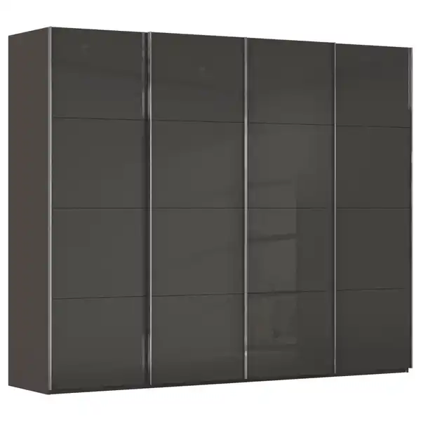Bild 1 von Novel Schwebetürenschrank Saligo, Graphit, Schwarz, Metall, 8 Fächer, 271x235x68 cm, Made in Germany, Beimöbel erhältlich, in verschiedenen Holzdekoren erhältlich, Schlafzimmer, Kleiderschränke