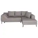 Bild 1 von Stylife Ecksofa, Graubraun, Textil, 3-Sitzer, Füllung: Schaumstoffflocken,Schaumstoffflocken, Ottomane rechts, L-Form, 279x177 cm, Bettkasten erhältlich, Stoffauswahl, seitenverkehrt Schlafen auf S