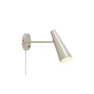 Markslöjd Wandleuchte Peak, Greige, Metall, oval,oval, 23x12x29 cm, Wippschalter, Lampen & Leuchten, Innenbeleuchtung, Wandleuchten, Wandlampen mit Schalter
