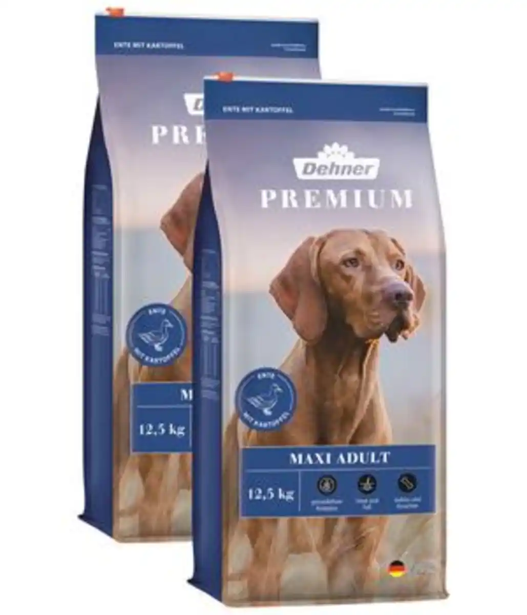 Bild 1 von Dehner Premium Trockenfutter für Hunde Maxi Adult, Ente & Kartoffel