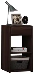 Nachtkästchen in Walnussfarbe Sledo Maxi, Walnussfarben