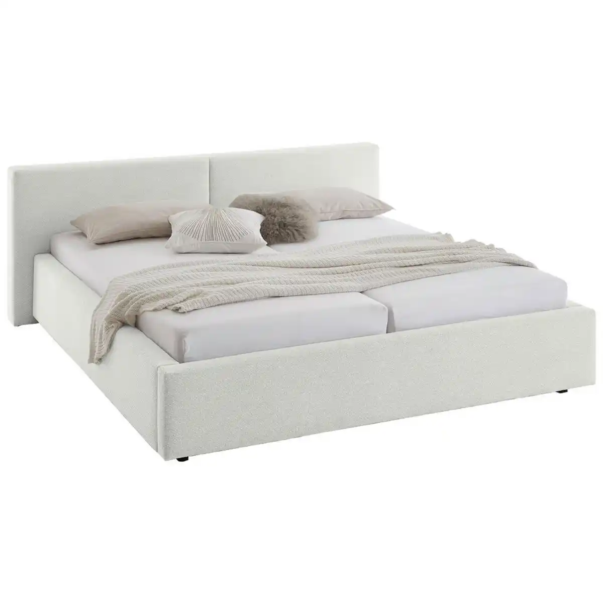 Bild 1 von Boxxx Polsterbett, Weiß, Holz, Birke, Buche, vollmassiv, 160x200 cm, Reach, in verschiedenen Größen erhältlich, Stoffauswahl,individuelle Liegehärteeinstellung, Schlafzimmer, Betten, Polsterbett