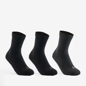 DECATHLON Tennissocken RS 160 High Kinder 3er-Pack schwarz/grau