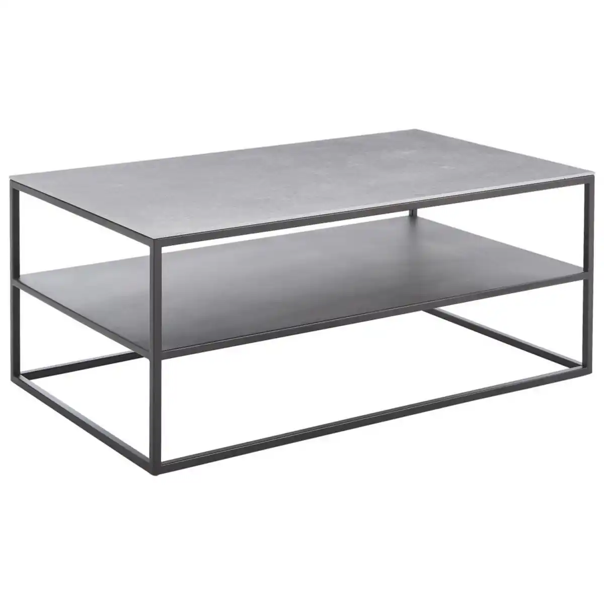 Bild 1 von Johann Jakob Couchtisch, Grau, Schwarz, Keramik, rechteckig, Kufe, 60x41.5x100 cm, einfacher Aufbau, Wohnzimmer, Wohnzimmertische, Couchtische, Couchtische Keramik