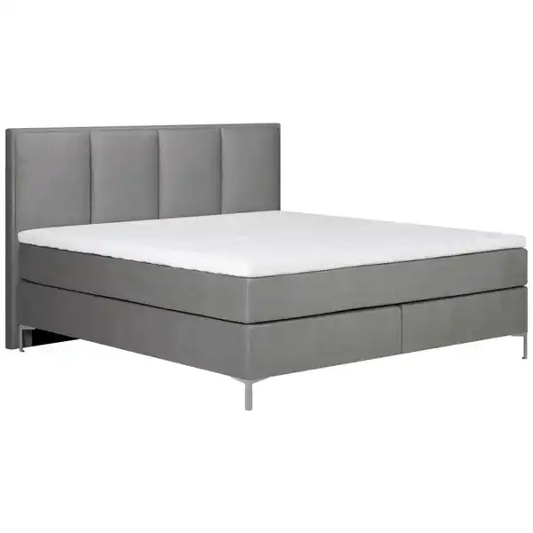 Bild 1 von Mid.you Boxspringbett, Grau, Textil, H3, Höhe ca. 19 cm, 160x200 cm, in verschiedenen Größen erhältlich, Schlafzimmer, Betten, Boxspringbetten