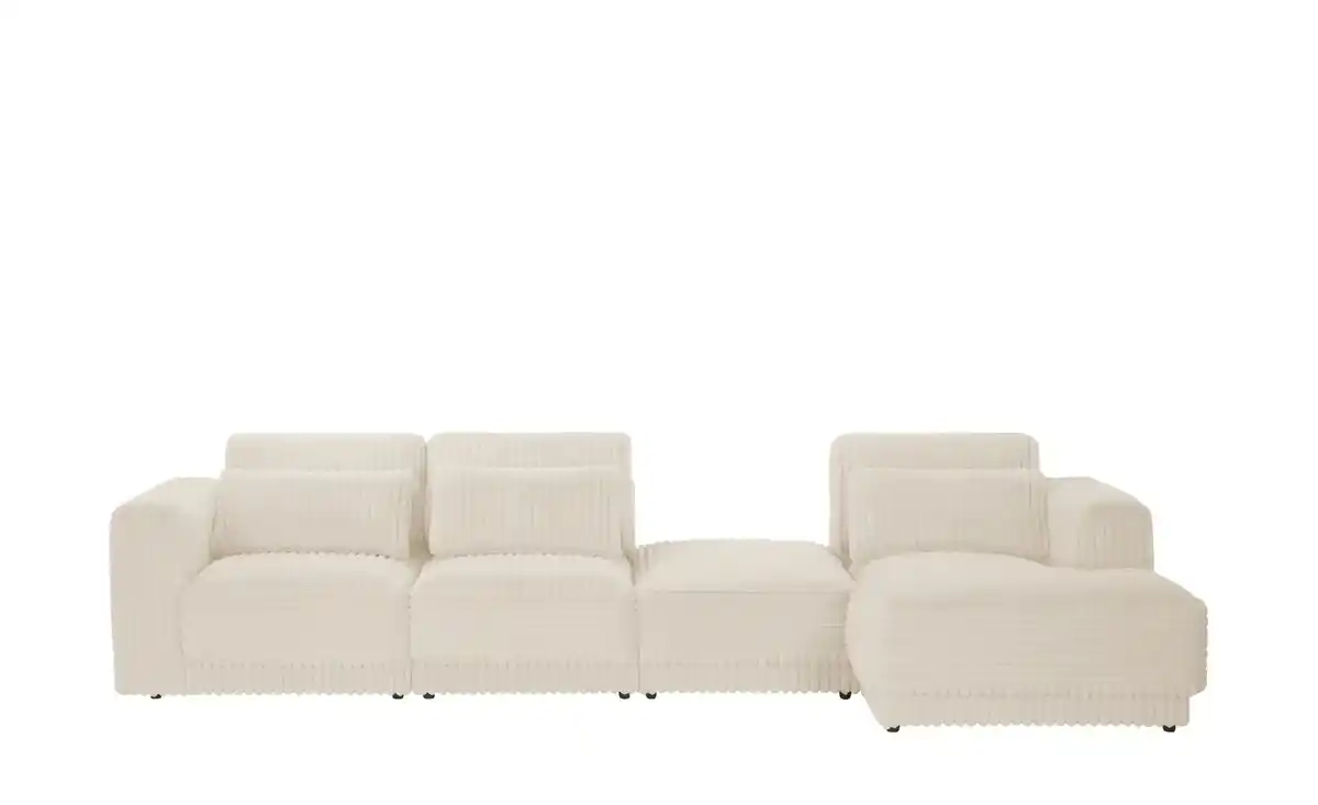 Bild 1 von Twist Ecksofa in modernem Breitcord Torrino ¦ creme ¦ Maße (cm): B: 372 H: 95 T: 173.0 Polstermöbel > Sofas > Ecksofas - Möbel Kraft