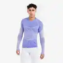 Bild 1 von KIPSTA Damen/Herren Funktionsshirt langarm seamless - Keepdry grau/lila