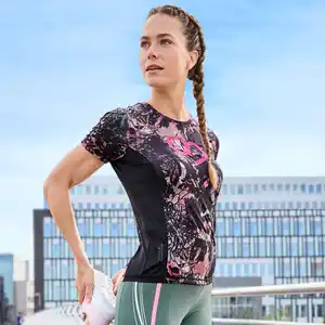 Damen-Funktions-T-Shirt mit Rundhalsausschnitt