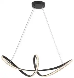 LED-Hängeleuchte in Schwarz max. 33 Watt, Schwarz