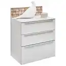 Bild 1 von Dieter Knoll Nachtschrank, Grau, Eiche, Metall, Eiche, massiv, 3 Schubladen, 58x52.5x40 cm, Blauer Engel, BQ - Bündnis für Qualität, Made in Germany, Dgm, DGM-Klimapakt, Typenauswahl, Soft-Close-S