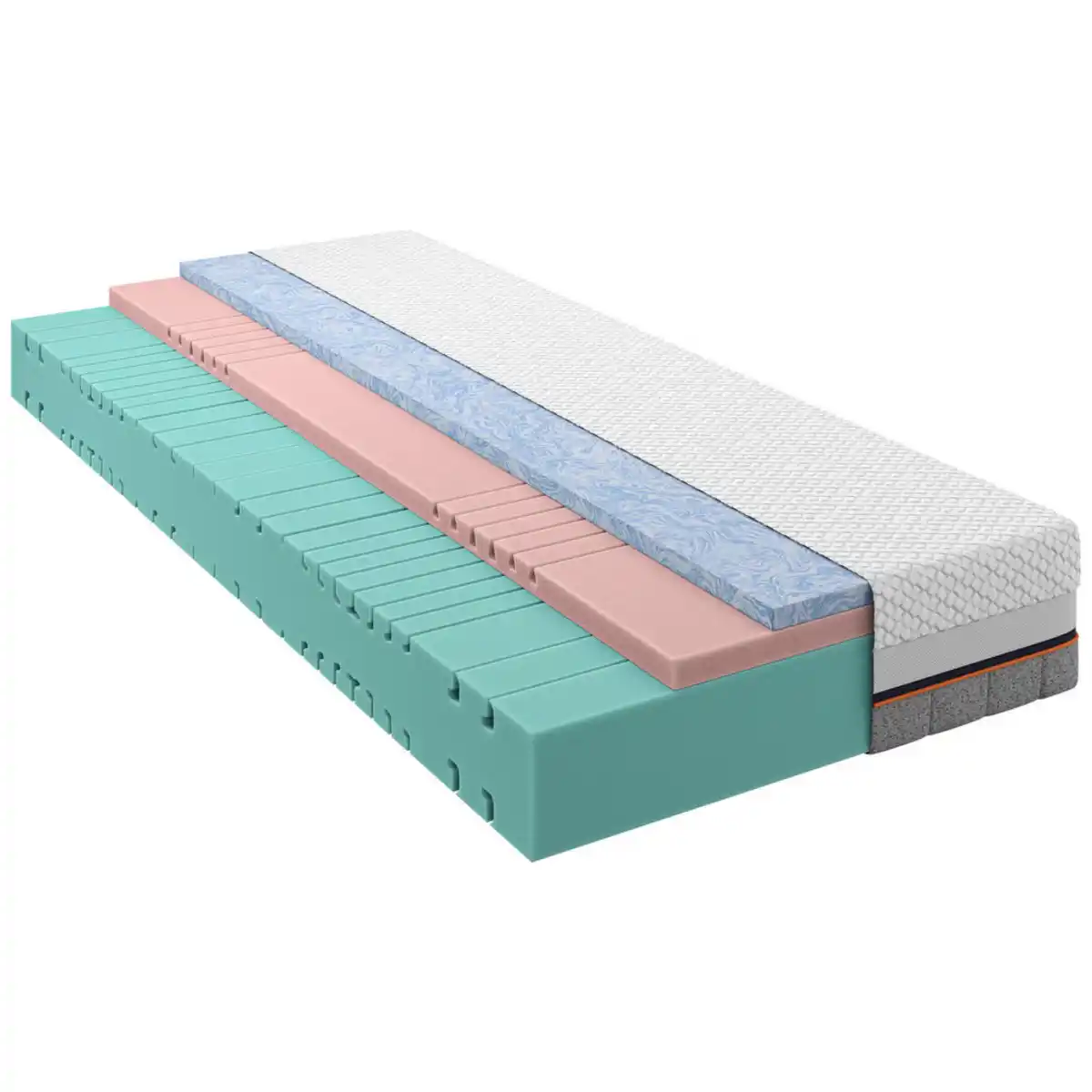 Bild 1 von Novel Kaltschaummatratze, Textil, H3, Füllung: Komfortschaum, 180x200 cm, Reach, DIN EN ISO 14001, DIN EN ISO 9001, Oeko-Tex® Standard 100, Härtegradauswahl, Bezug abnehmbar/waschbar, Tragegriffe,