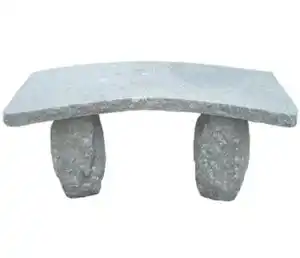 Dehner Granit-Gartenbank, gebogen, 2-Sitzer