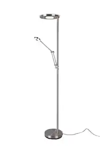 LED-Stehleuchte Barrie Nickelfarben max. 32 Watt, Nickelfarben