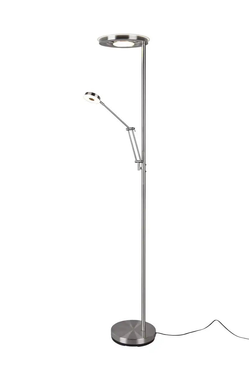 Bild 1 von LED-Stehleuchte Barrie Nickelfarben max. 32 Watt, Nickelfarben