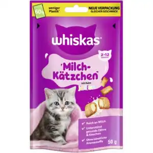 Whiskas Snacks, Junior, Milch-Kätzchen, Huhn 6x50 g