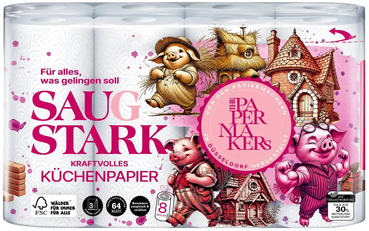 Bild 1 von THE PAPERMAKERS Küchentücher, Packg. = 8 x 64 Blatt