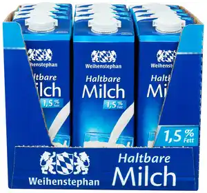 WEIHENSTEPHAN Ein ganzer Karton Haltbare Milch 1,5 %, Karton = 12 x 1-l-Packg.
