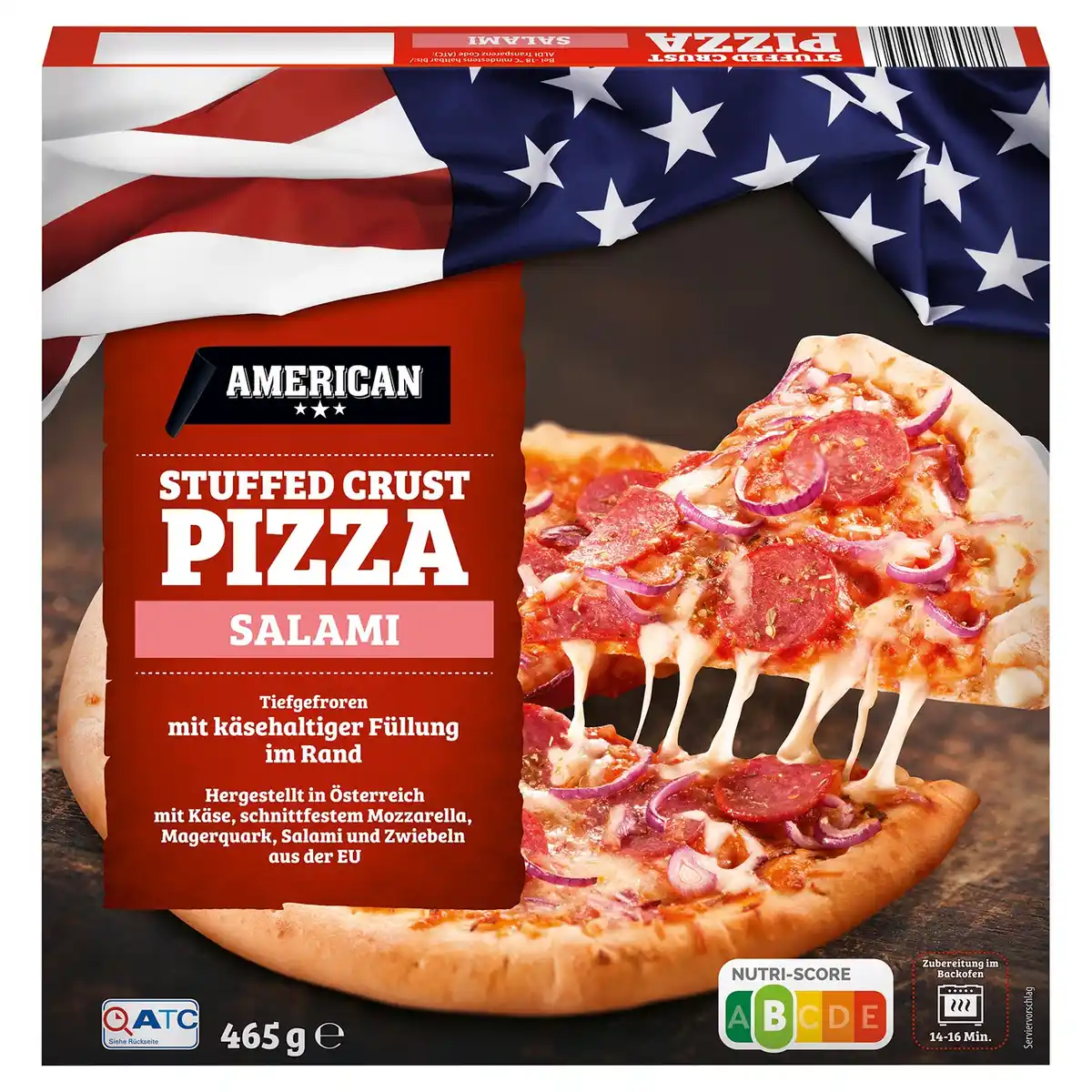 Bild 1 von AMERICAN Pizza Stuffed Crust 455 g, Salami
