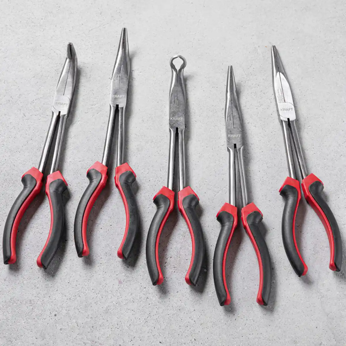 Bild 1 von Kraft Werkzeuge Langbeckzangen-Satz 5tlg.